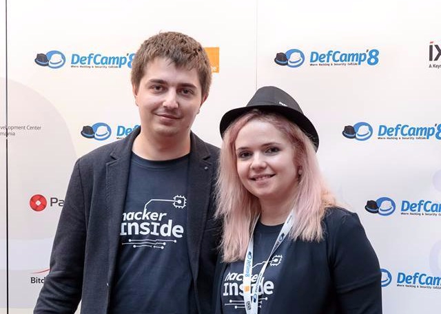 Andrei Avadanei si Flori Dumitrache, la DefCamp 2017